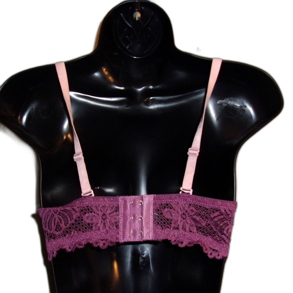 Youmita 34B Damson 2 Tone Floral Lace Push Up bra NWT - Picture 6 of 6